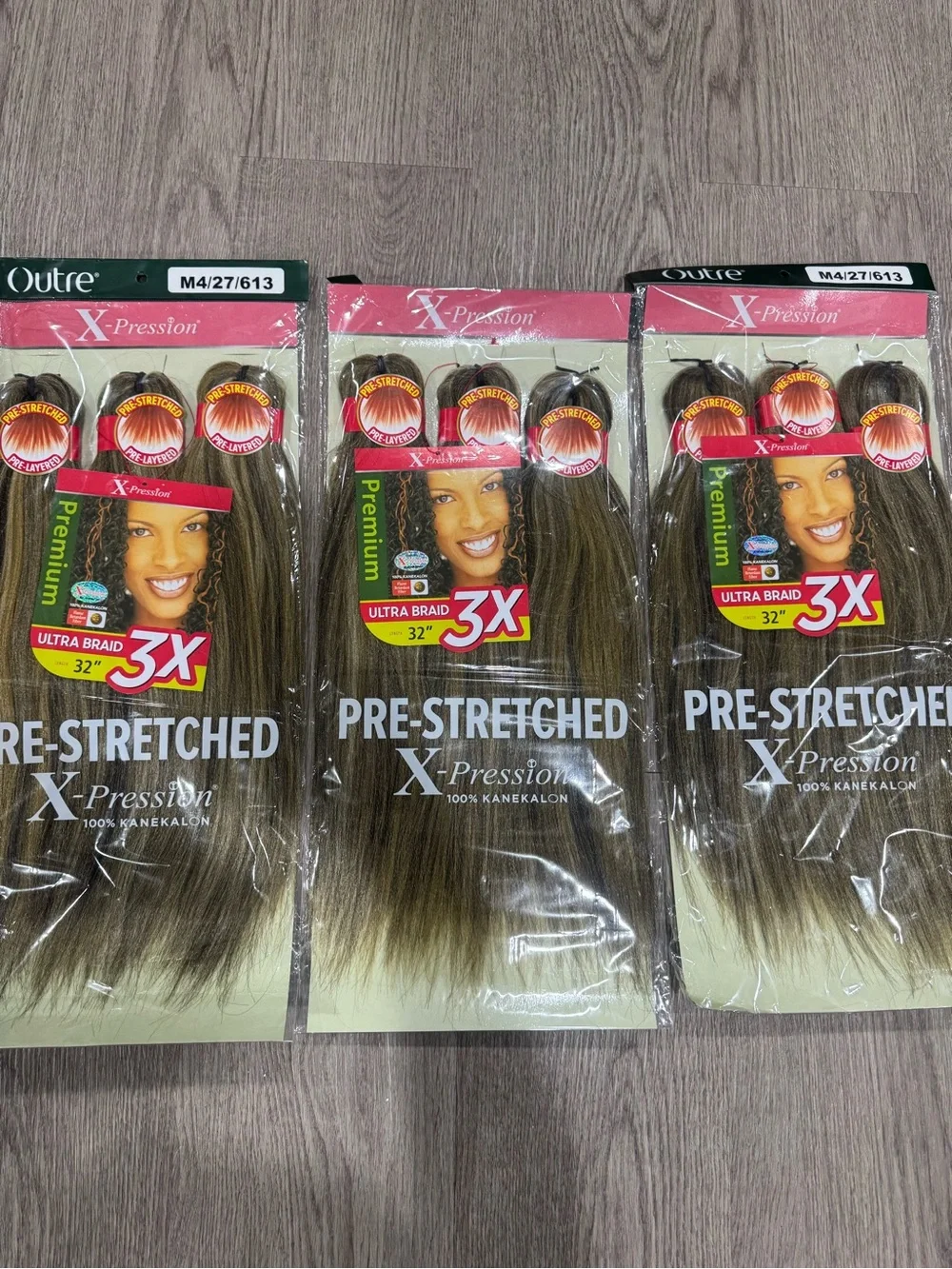 Premium Ultra Braid 3X Pre-Stretched Hair - Brown (M4/27/613)